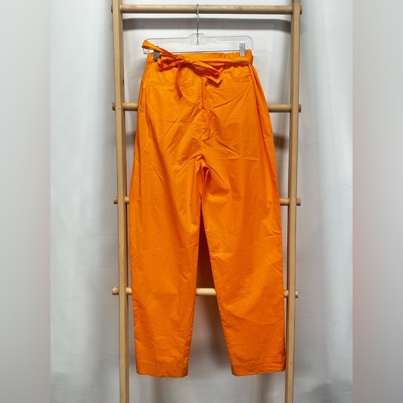 NICHOLAS Orange Cotton TARON wrap waist tapered leg pants size 4 - Picture 9 of 14